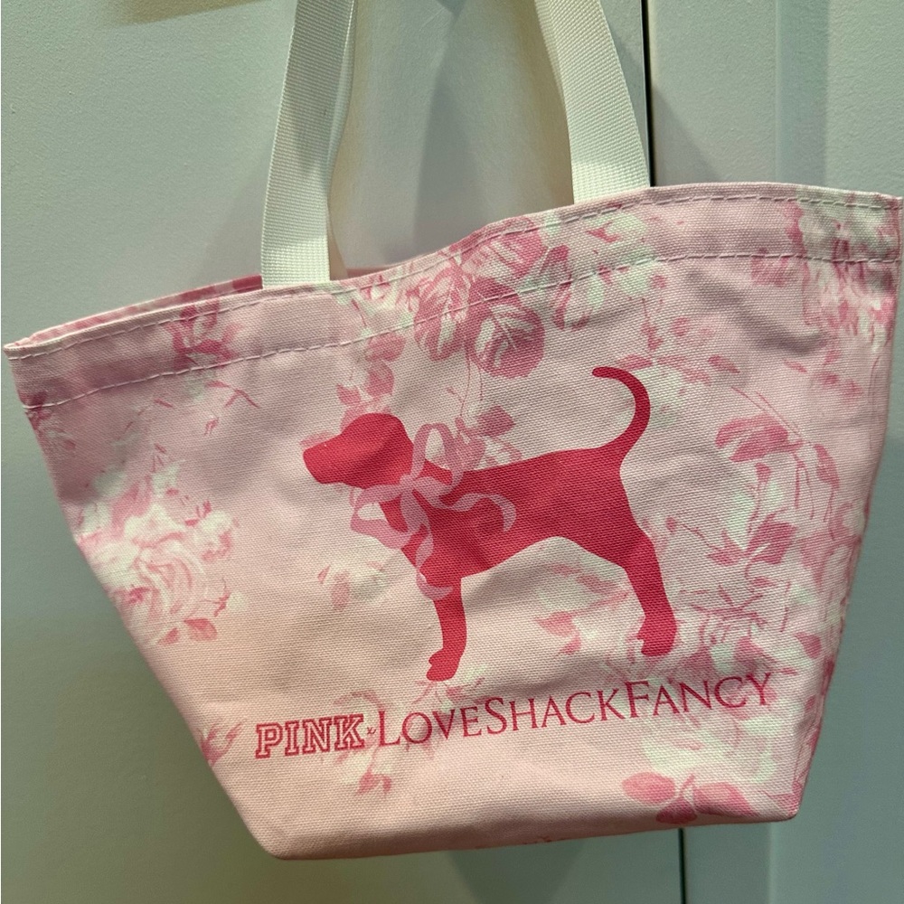 Pink x LoveShackFancy Pink Floral Mini Tote Bag